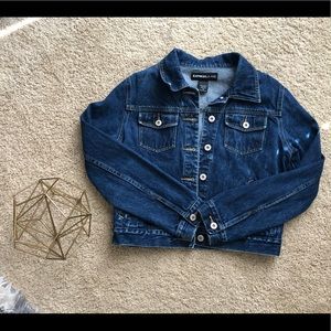 LAST CHANCE Express Dark Denim Wash Jean Jacket